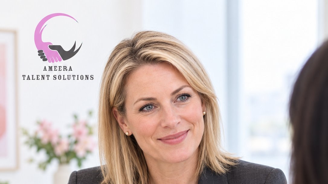ats-consultant-woman-wide Executive search consultant in a conversation with a candidate